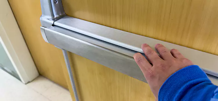 Installing a Push Bar on a Door Holiday
